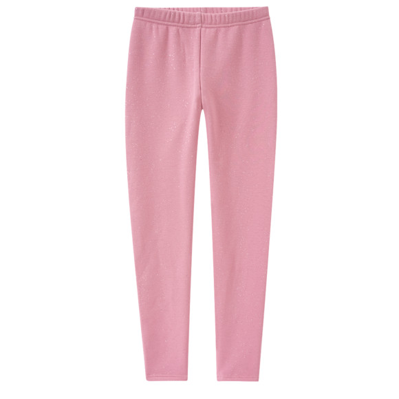 Thermische legging met glitter voor meisjes roze