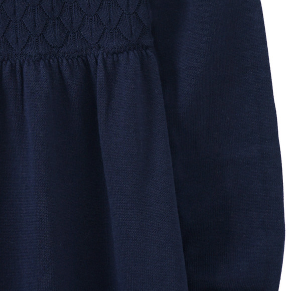 Mädchen Strickkleid mit Wabenstruktur