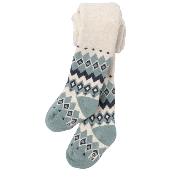 Baby Frottee-Strumpfhose mit Norweger-Muster