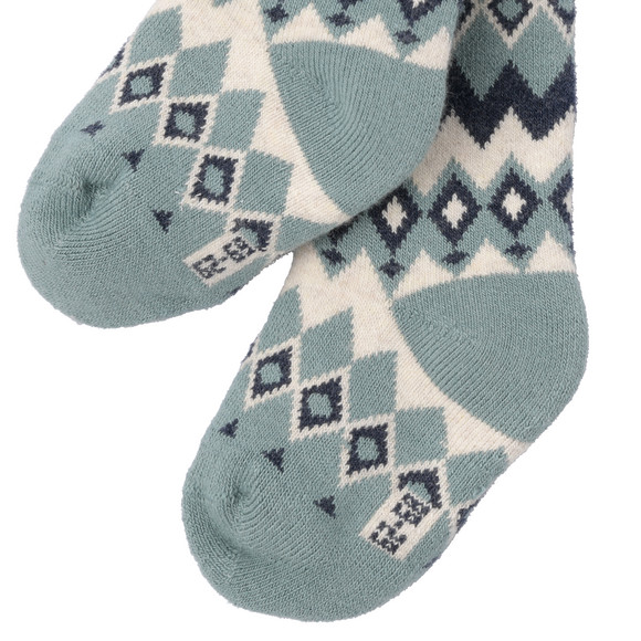 Baby Frottee-Strumpfhose mit Norweger-Muster