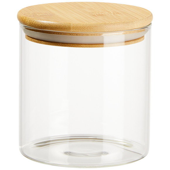 4 kleine glazen voorraadpotten