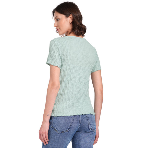 Damen T-Shirt mit Wellenbündchen