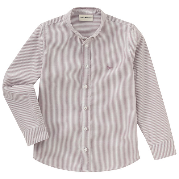 Jungen Hemd mit Button-down-Kragen helllila / weiss