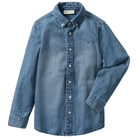 Jungen Jeanshemd mit Button-down-Kragen