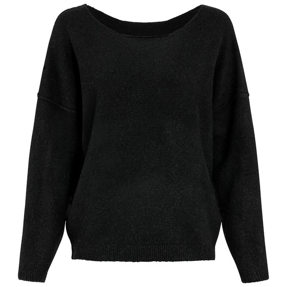 Damen Strickpullover mit U-Boot-Ausschnitt