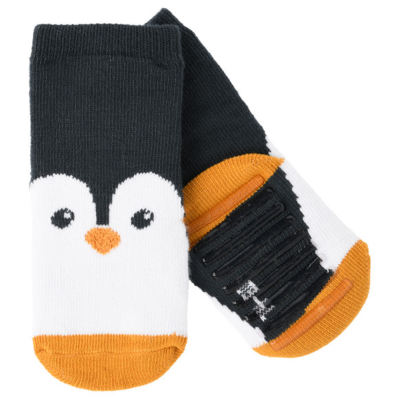 1 Paar Baby Stoppersocken mit Pinguin-Motiv