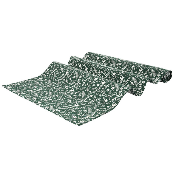 Kleine Tafelloper met kerstmotief groen