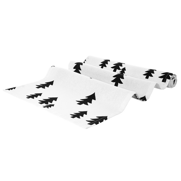 Kleine tafelloper met Kerst design wit