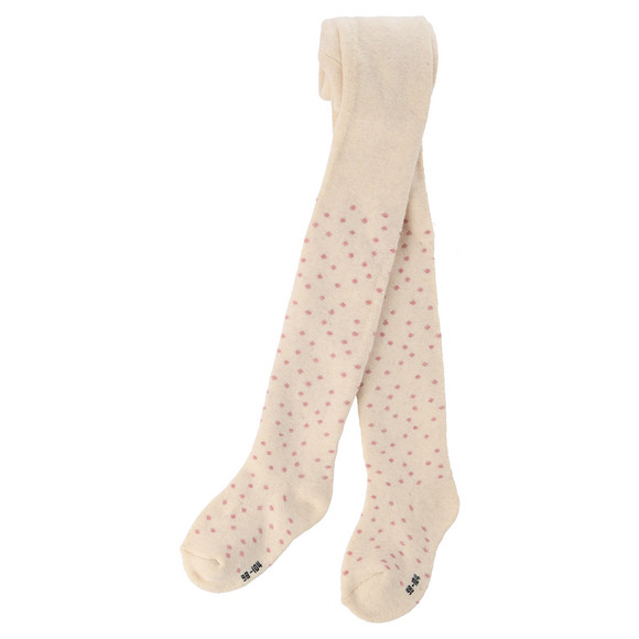 2 Mädchen Frottee-Strumpfhosen mit Punkten