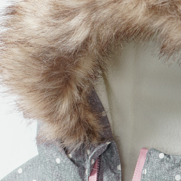 Baby Schneeoverall mit Fellkapuze