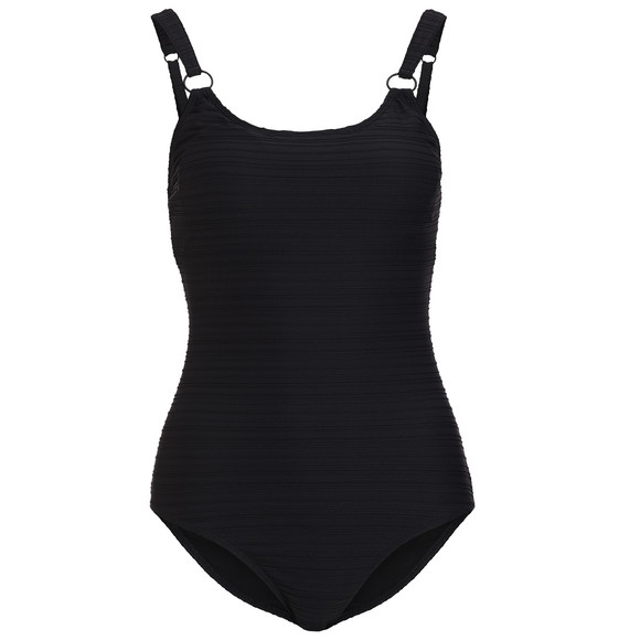 Damen Shape-Badeanzug mit Streifenstruktur