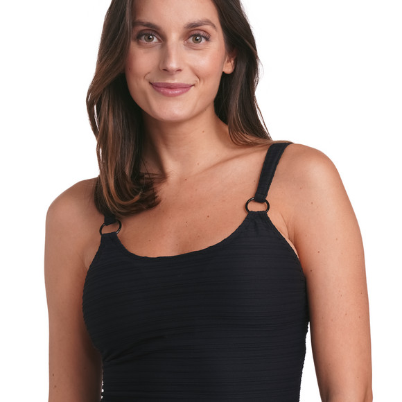 Damen Shape-Badeanzug mit Streifenstruktur