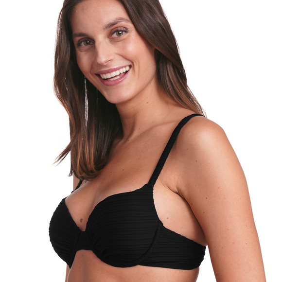 Damen Bikinioberteil mit Streifenstruktur