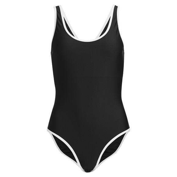 Damen Shape-Badeanzug mit Kontrastpaspel