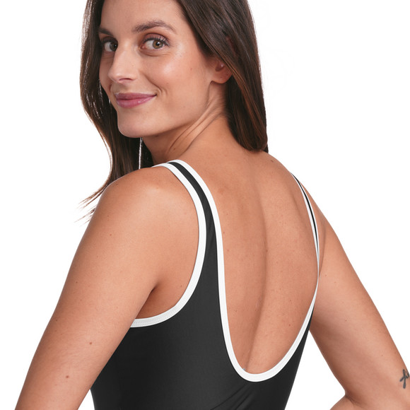 Damen Shape-Badeanzug mit Kontrastpaspel