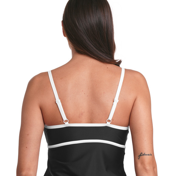 Damen Tankinioberteil mit Kontrastpaspel