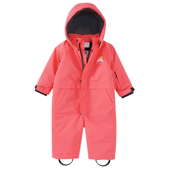 Baby sneeuw overall in effen kleuren roze