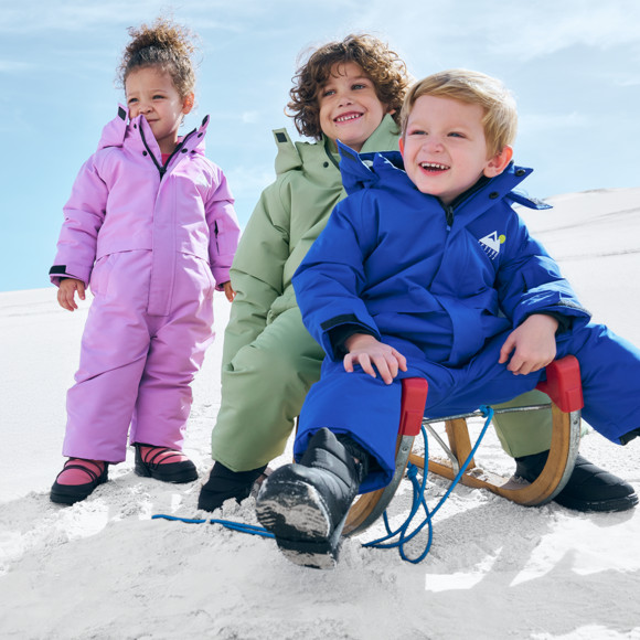 Baby sneeuw overall in effen kleuren