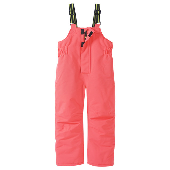 Meisjes sneeuwbroek met bretels roze