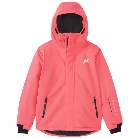 Effen gekleurd Meisjes sneeuwjack roze