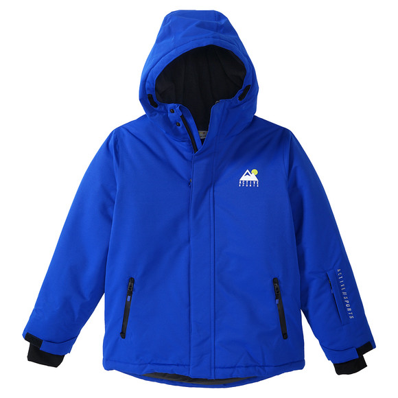 Effen gekleurd kinder sneeuwjack blauw