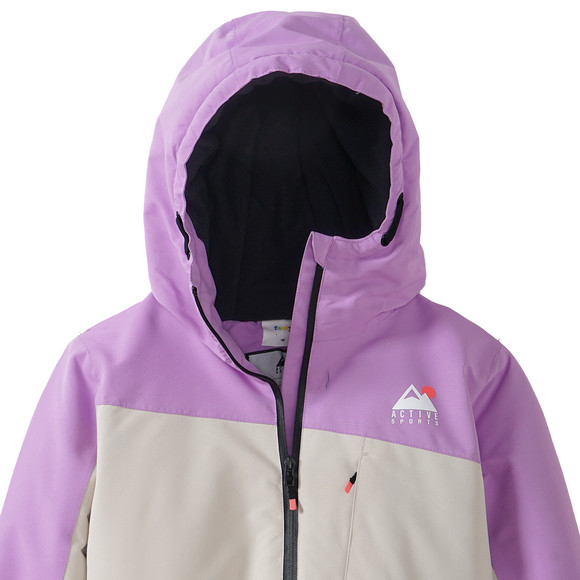 Sneeuwjack voor meisjes met kleurverdelingen