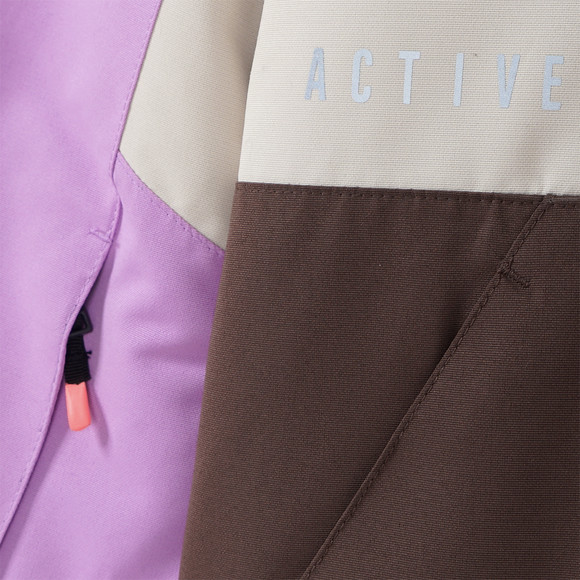 Sneeuwjack voor meisjes met kleurverdelingen