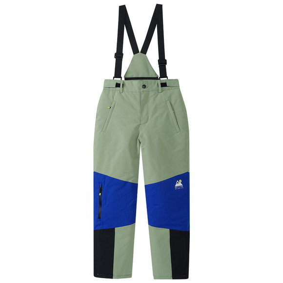 Sneeuwbroek voor kinderen met kleurverdelers olijf / blauw / zwart