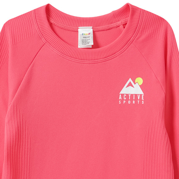 Thermoshirt voor meisjes in naadloze look