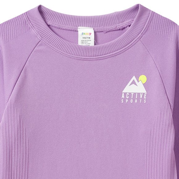 Thermoshirt voor meisjes in naadloze look