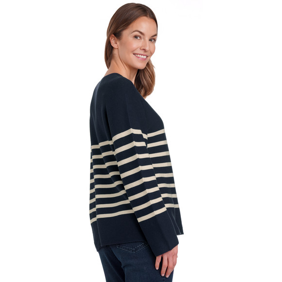 Damen Feinstrickpullover mit Streifenmuster