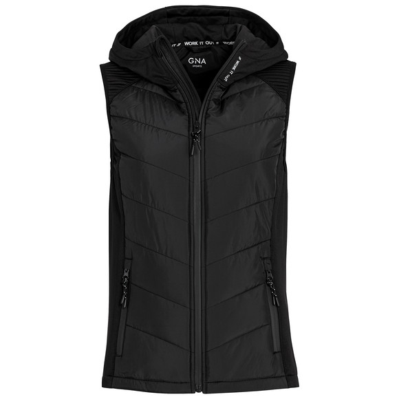 Sportgilet voor dames met capuchon