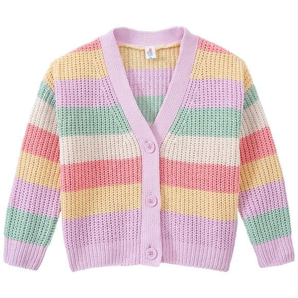 Meisjesvest met blokstrepen