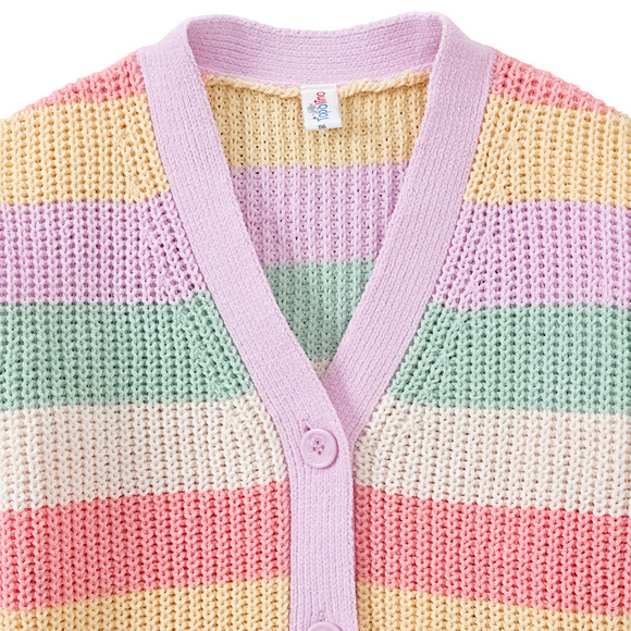 Meisjesvest met blokstrepen