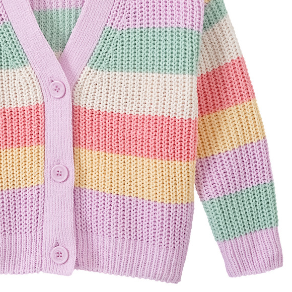 Meisjesvest met blokstrepen