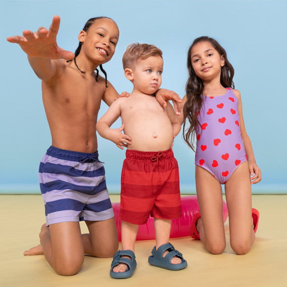 Baby Badeshorts mit Streifen