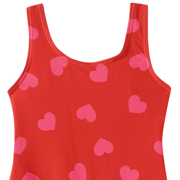 Mädchen Badeanzug mit Herz-Allover