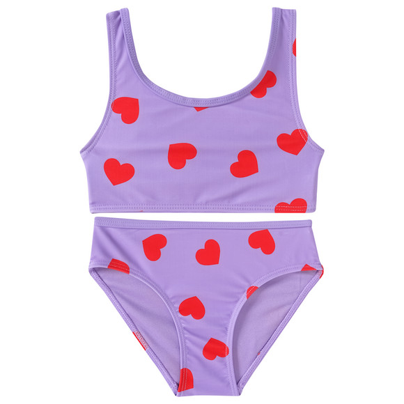 Mädchen Bikini mit Herz-Allover
