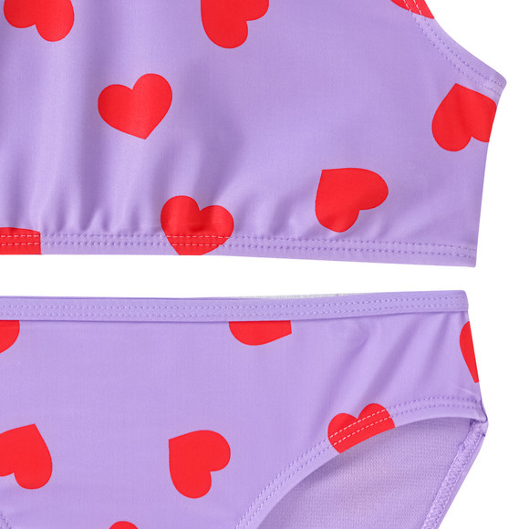 Mädchen Bikini mit Herz-Allover