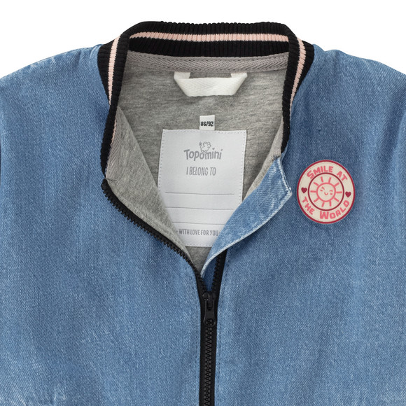 Baby-jeansjasje in college-stijl