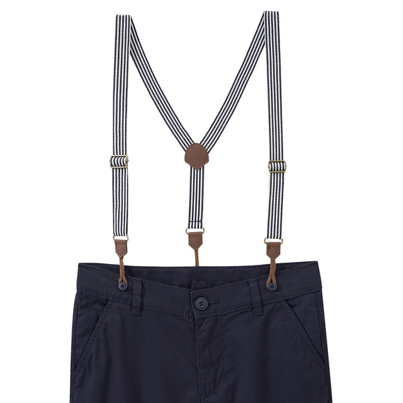 Chino-short voor jongens met bretels