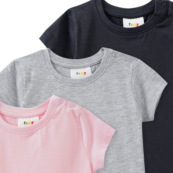 3 Baby T-Shirts im Basic-Look