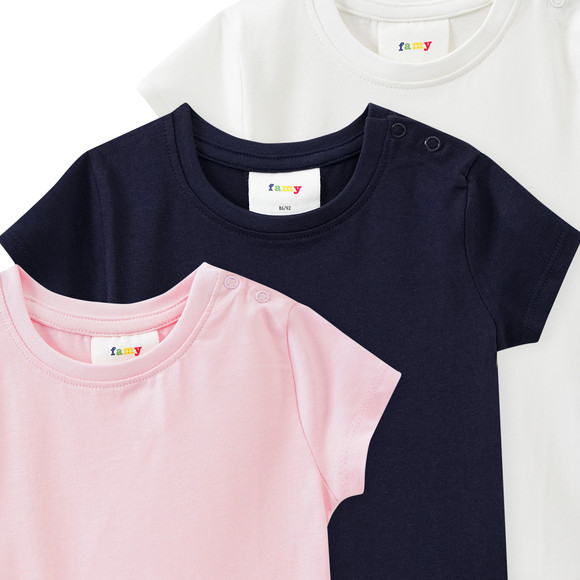 3 Baby T-Shirts im Basic-Look