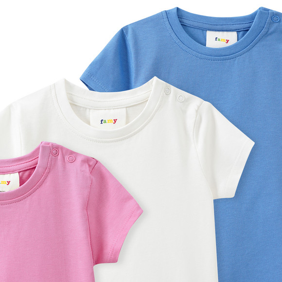 3 Baby T-Shirts im Basic-Look