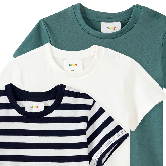 3 Baby T-Shirts im Basic-Look