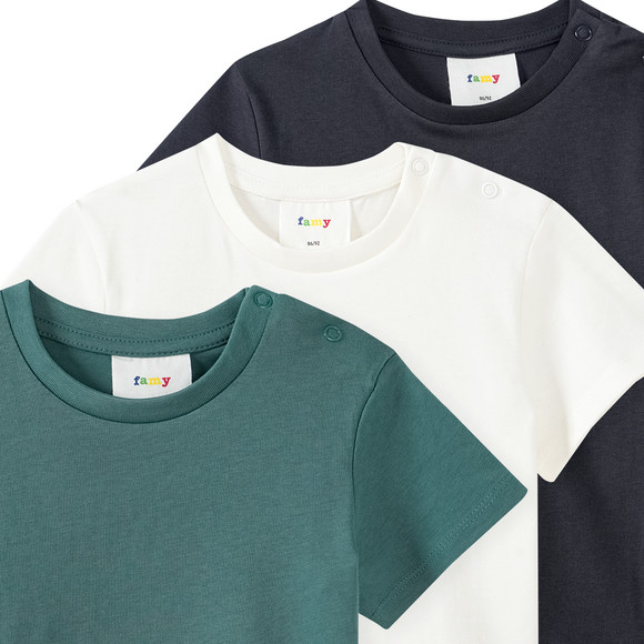 3 Baby T-Shirts im Basic-Look