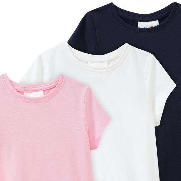 3 Mädchen T-Shirts im Basic-Look