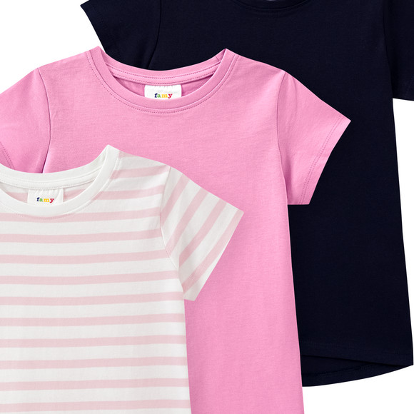 3 Mädchen T-Shirts im Basic-Look