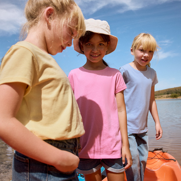 3 Mädchen T-Shirts im Basic-Look