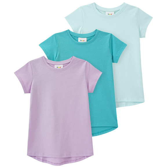 3 Mädchen T-Shirts im Basic-Look